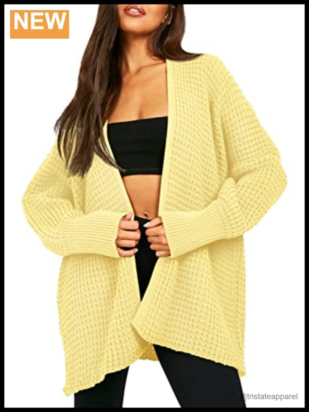 Cozy Open Front Oversized Cable Knit Sweater Cardigan